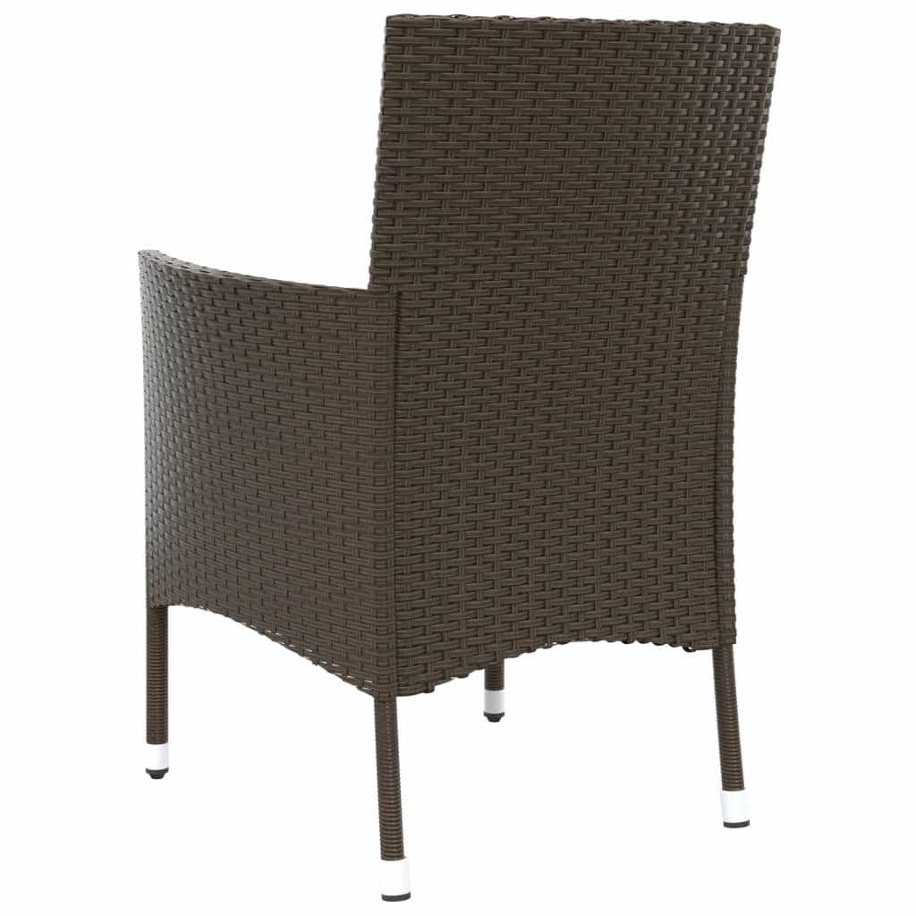 Hagestoler Med Puter 2 Stk Brun Polyrotting
