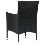 Hagestoler Med Puter 2 Stk Svart Polyrotting