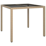 Hagebord Beige 90 X 90 X 75 Cm Polyrotting