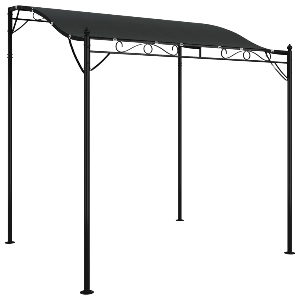 Baldakin Antrasitt 2X2,3 M 180 G/M² Stoff Og Stål