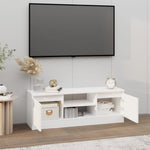 Tv-Benk Med Dør Hvit 102X30X36 Cm