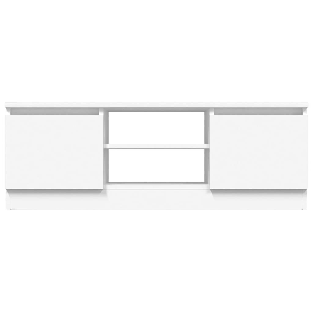 Tv-Benk Med Dør Hvit 102X30X36 Cm