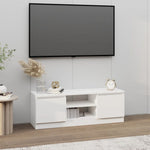 Tv-Benk Med Dør Hvit 102X30X36 Cm