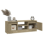 Tv-Benk Med Dør Sonoma Eik 102X30X36 Cm