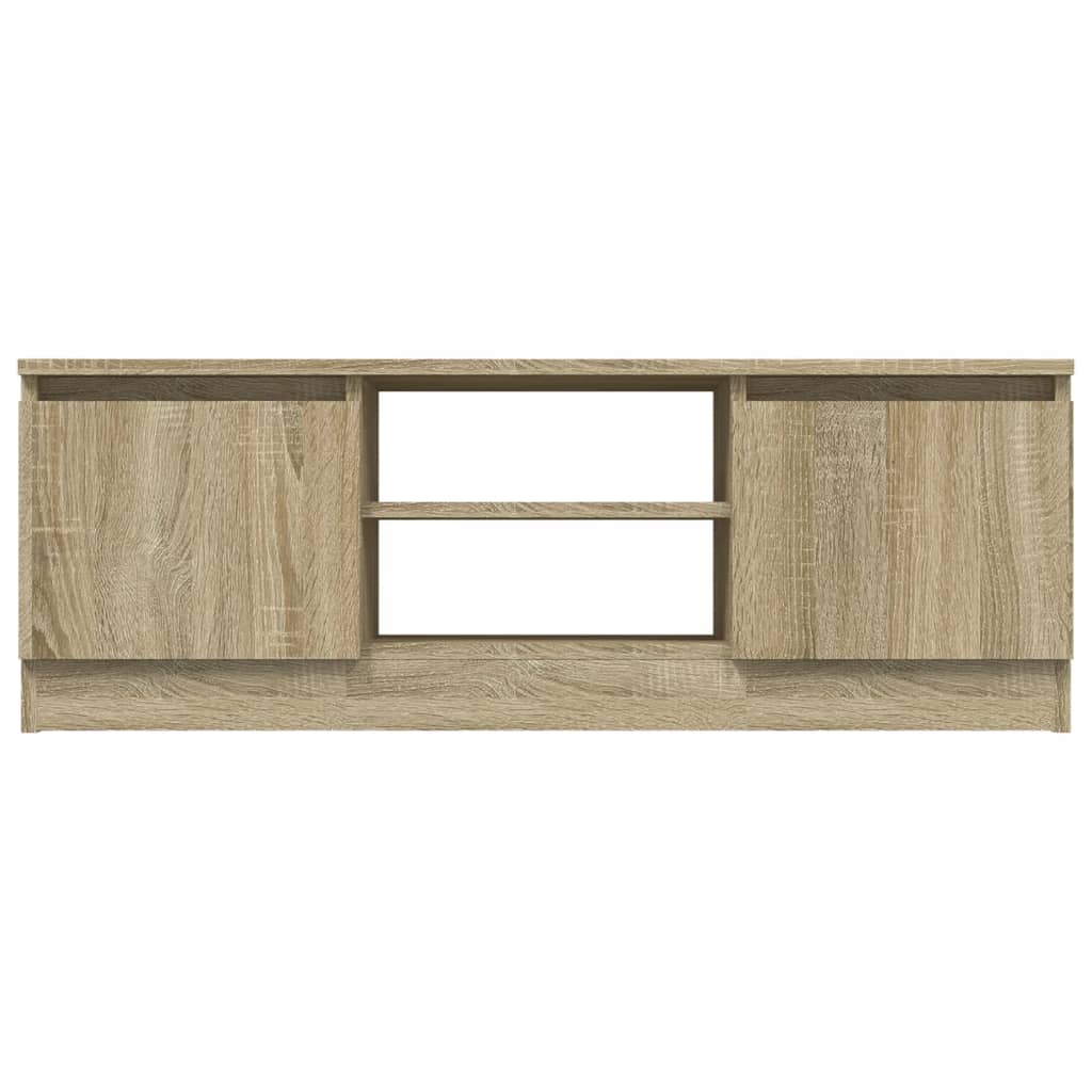 Tv-Benk Med Dør Sonoma Eik 102X30X36 Cm