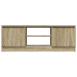 Tv-Benk Med Dør Sonoma Eik 102X30X36 Cm