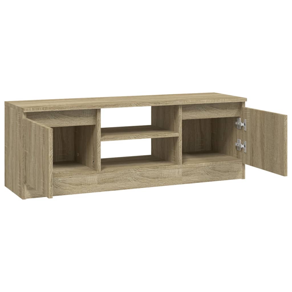 Tv-Benk Med Dør Sonoma Eik 102X30X36 Cm