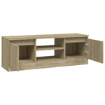 Tv-Benk Med Dør Sonoma Eik 102X30X36 Cm