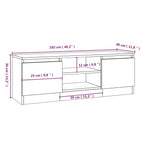 Tv-Benk Med Dør Sonoma Eik 102X30X36 Cm