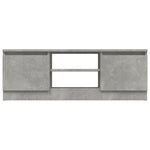 Tv-Benk Med Dør Betonggrå 102X30X36 Cm
