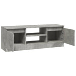 Tv-Benk Med Dør Betonggrå 102X30X36 Cm