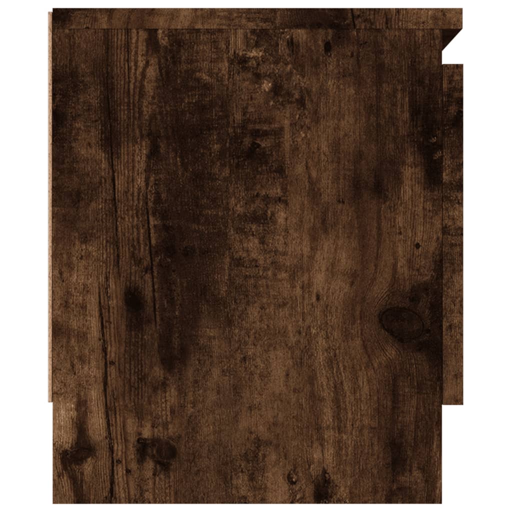 Tv-Benk Med Dør Røkt Eik 102X30X36 Cm