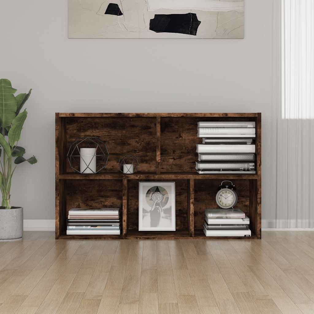 Bokhylle/Skjenk Røkt Eik 50X25X80 Cm Konstruert Tre