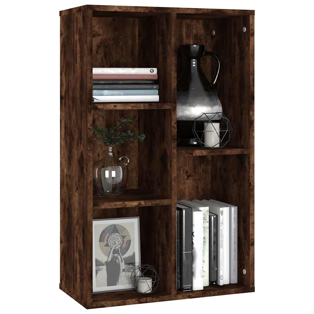 Bokhylle/Skjenk Røkt Eik 50X25X80 Cm Konstruert Tre