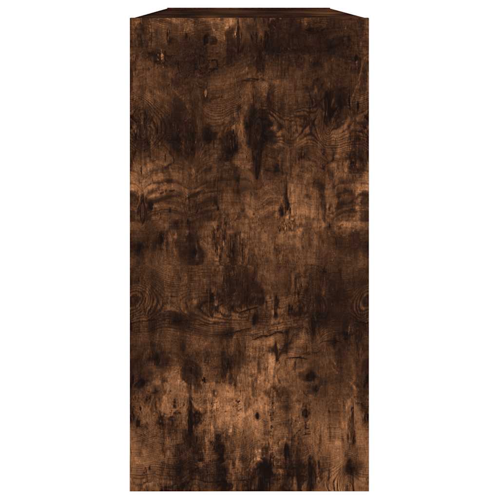 Bokhylle/Skjenk Røkt Eik 50X25X80 Cm Konstruert Tre