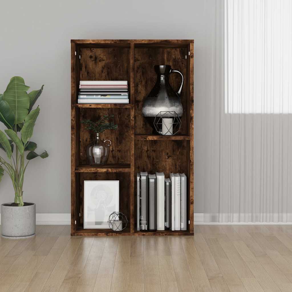Bokhylle/Skjenk Røkt Eik 50X25X80 Cm Konstruert Tre