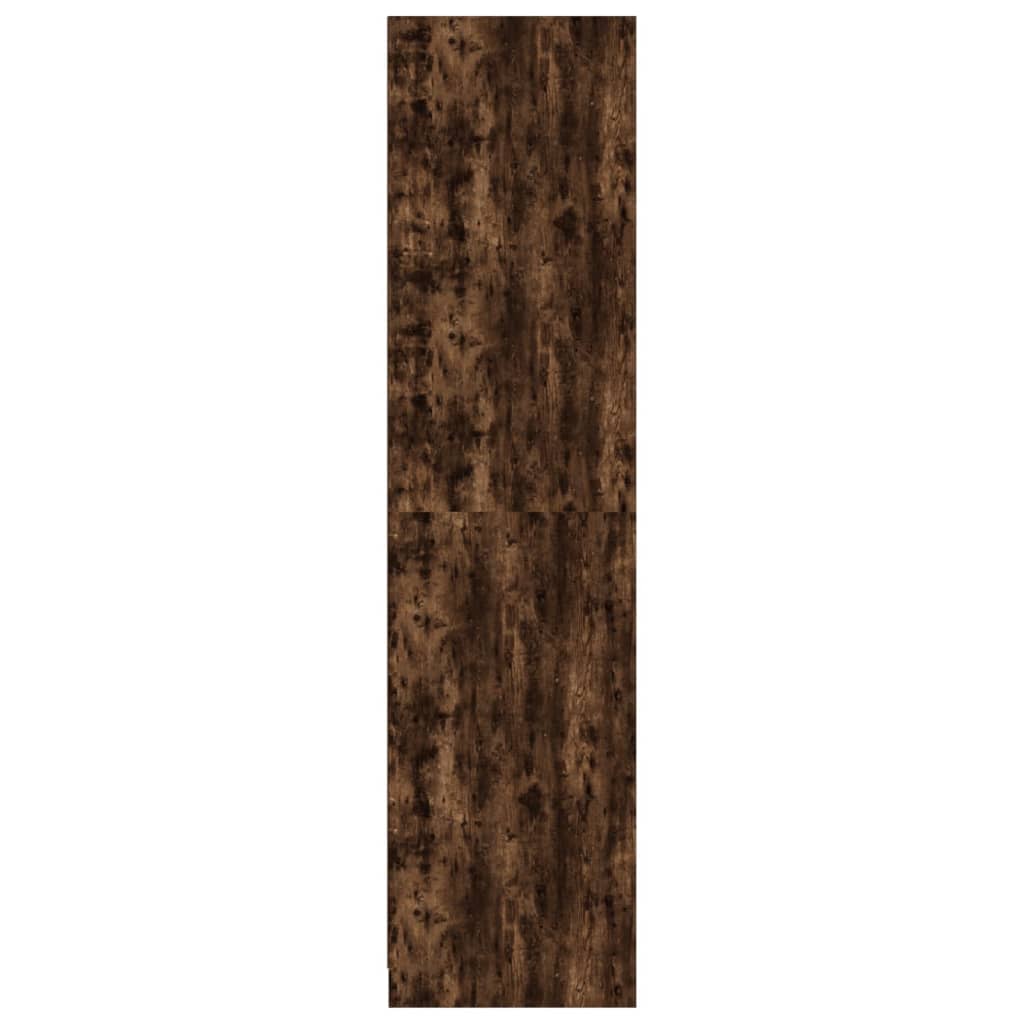 Garderobe Røkt Eik 100X50X200 Cm Konstruert Tre