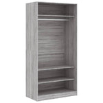 Garderobe Grå Sonoma 100X50X200 Cm Konstruert Tre