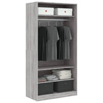 Garderobe Grå Sonoma 100X50X200 Cm Konstruert Tre