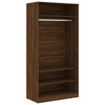 Garderobe Brun Eik 100X50X200 Cm Konstruert Tre