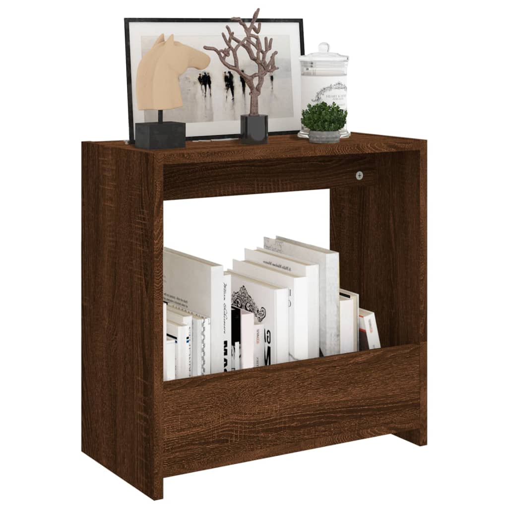 Sidebord Brun Eik 50X26X50 Cm Konstruert Tre