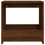 Sidebord Brun Eik 50X26X50 Cm Konstruert Tre