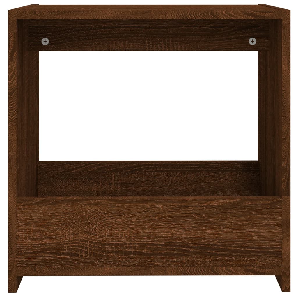 Sidebord Brun Eik 50X26X50 Cm Konstruert Tre