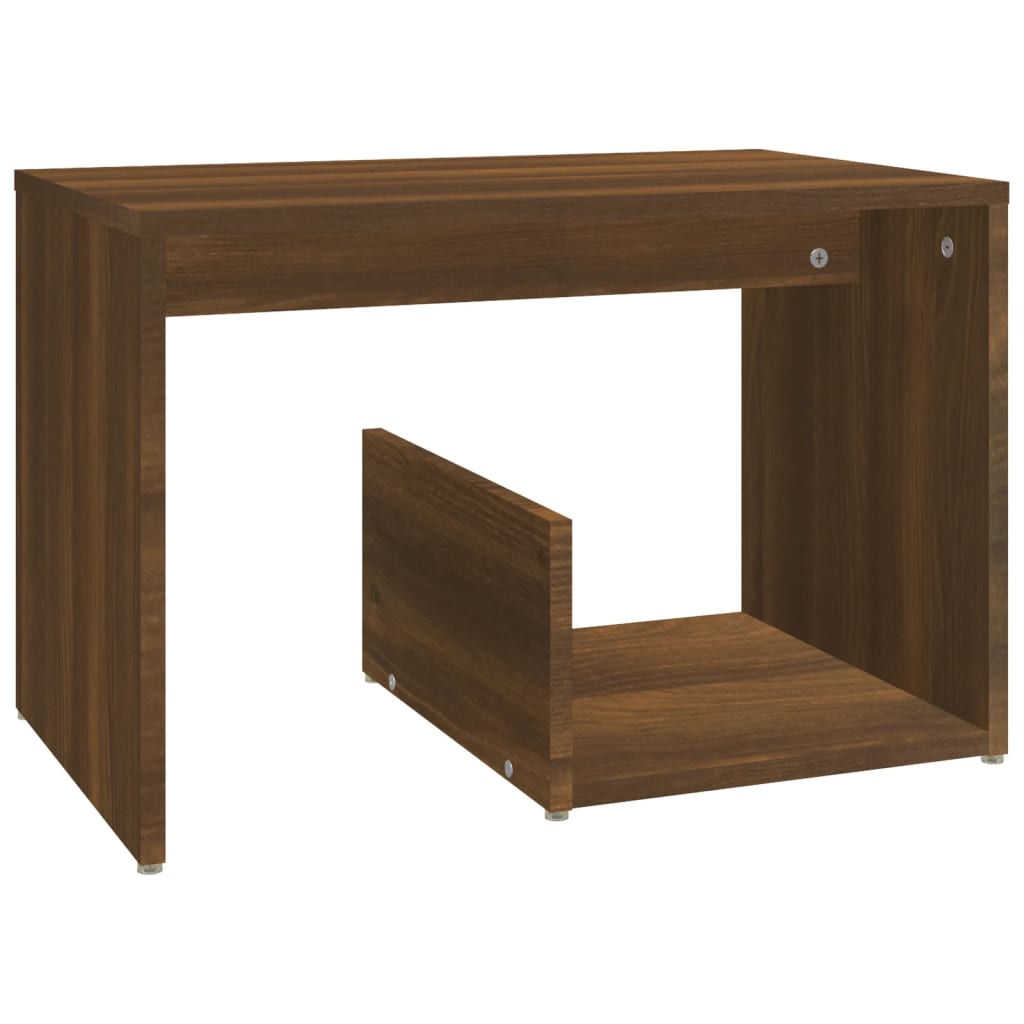 Sidebord Brun Eik 59X36X38 Cm Konstruert Tre