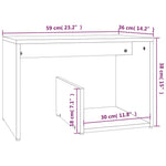 Sidebord Brun Eik 59X36X38 Cm Konstruert Tre