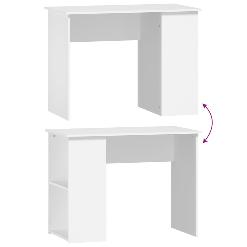 Skrivebord Hvit 100X55X75 Cm Konstruert Tre
