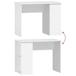 Skrivebord Hvit 100X55X75 Cm Konstruert Tre