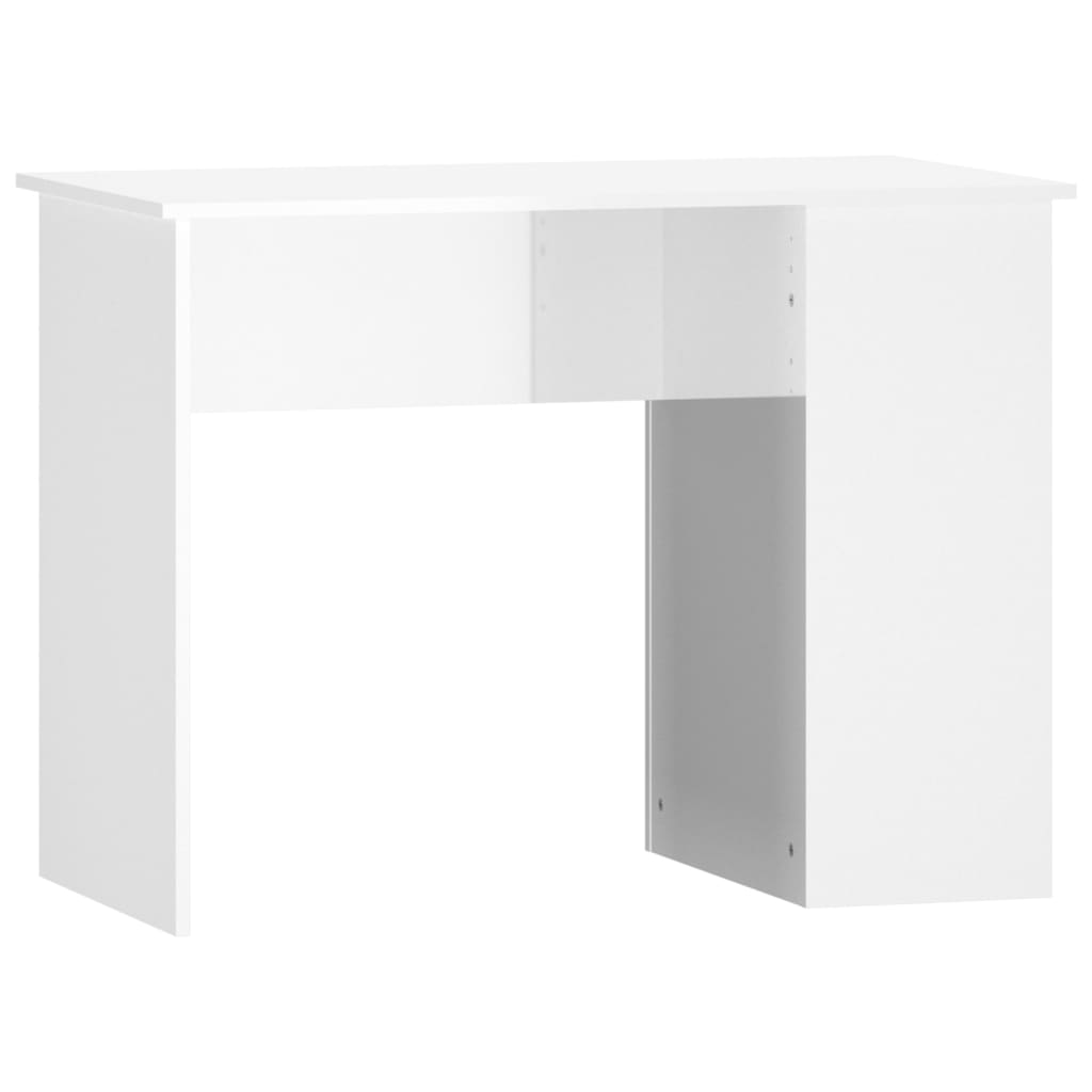 Skrivebord Høyglans Hvit 100X55X75 Cm Konstruert Tre