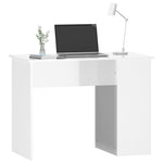 Skrivebord Høyglans Hvit 100X55X75 Cm Konstruert Tre