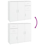Skjenk Hvit 91X29,5X75 Cm Konstruert Tre