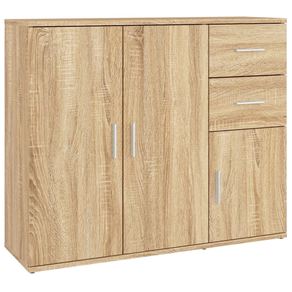 Skjenk Sonoma Eik 91X29,5X75 Cm Konstruert Tre