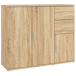 Skjenk Sonoma Eik 91X29,5X75 Cm Konstruert Tre