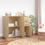 Skjenk Sonoma Eik 91X29,5X75 Cm Konstruert Tre