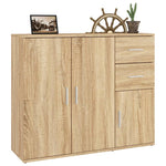 Skjenk Sonoma Eik 91X29,5X75 Cm Konstruert Tre