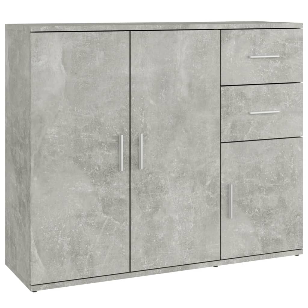 Skjenk Betonggrå 91X29,5X75 Cm Konstruert Tre