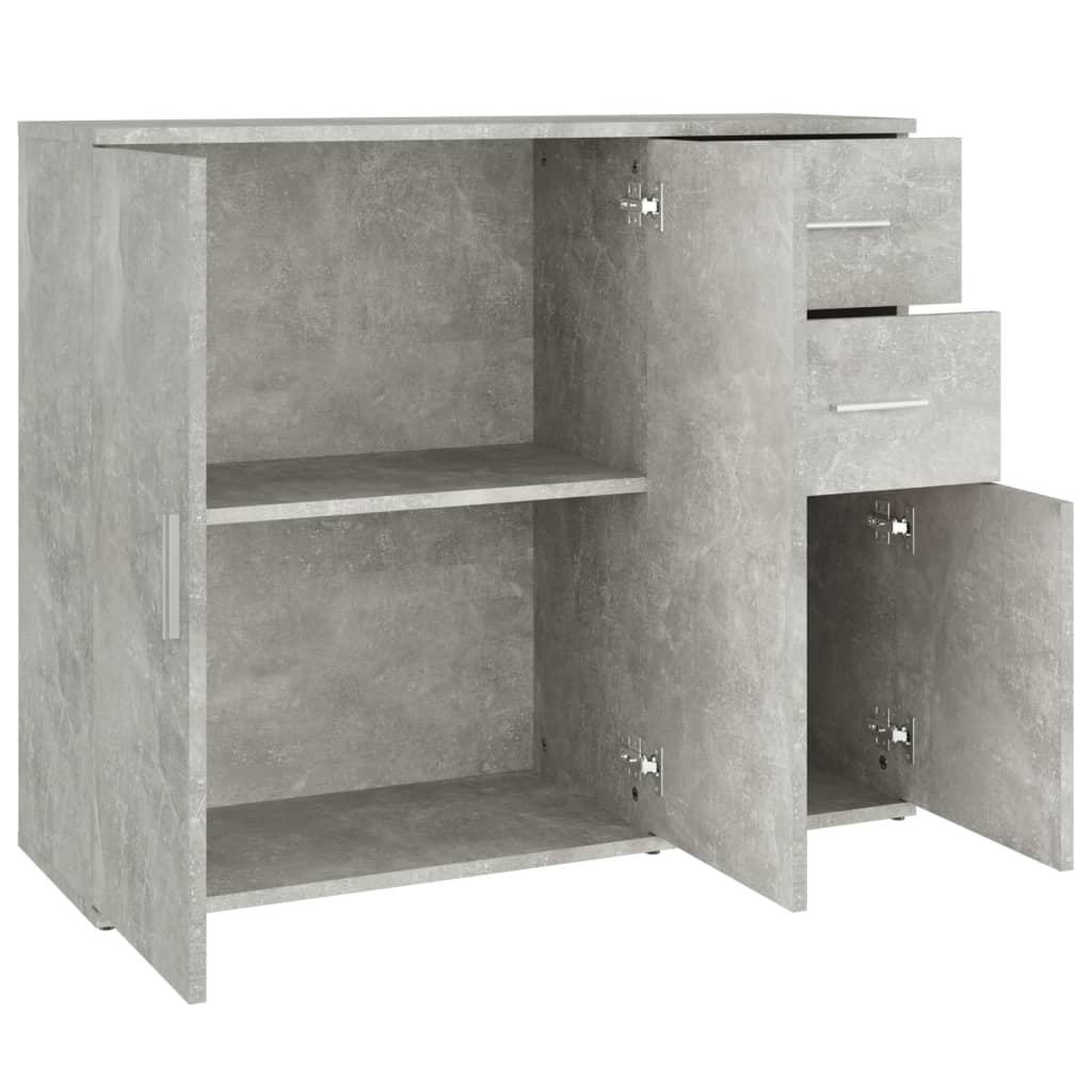 Skjenk Betonggrå 91X29,5X75 Cm Konstruert Tre