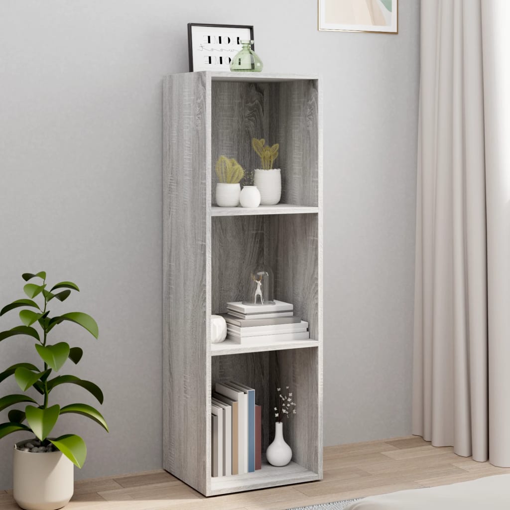Bokhylle/Tv-Benk Grå Sonoma 36X30X114 Cm Konstruert Tre