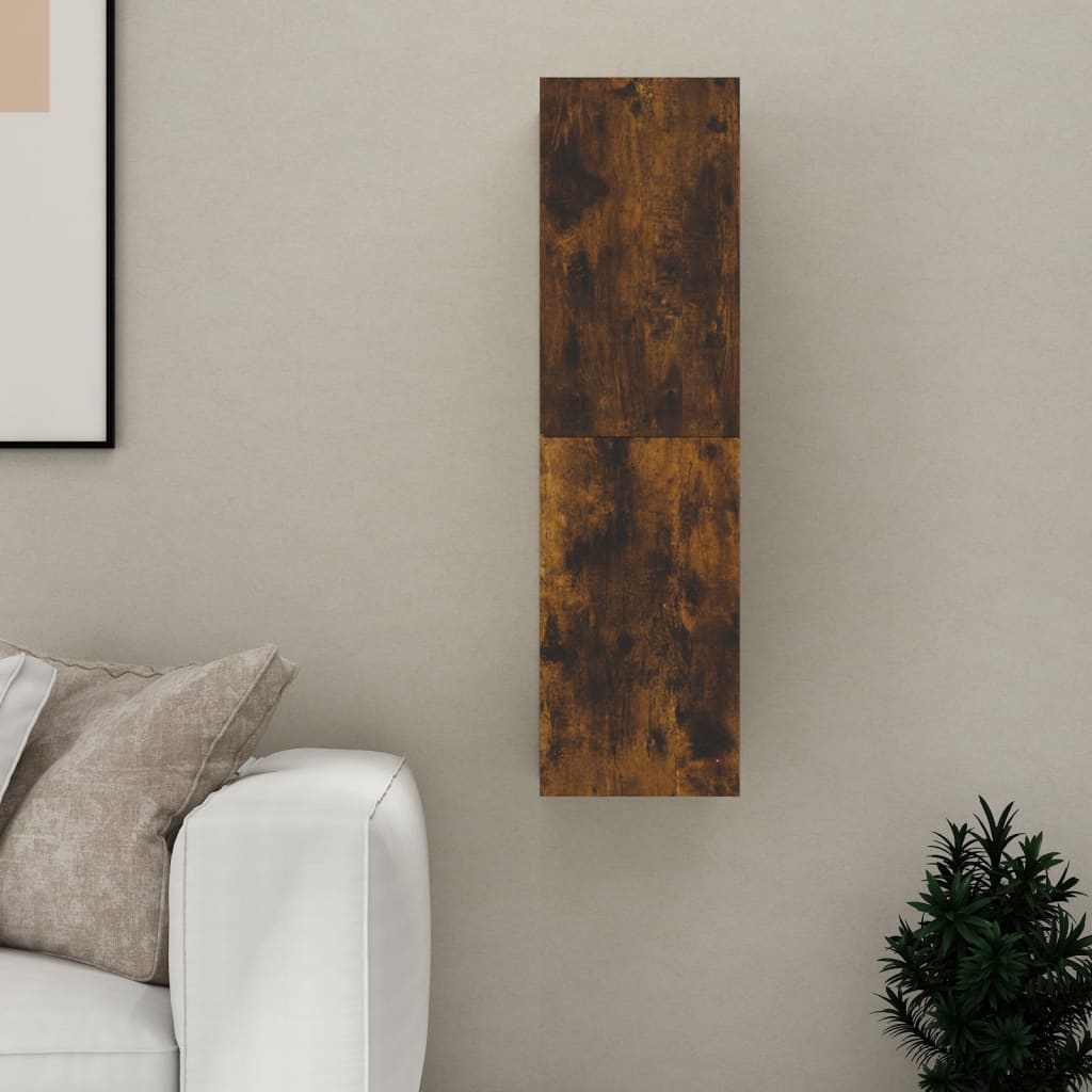 Vegghengt Tv-Benk Røkt Eik 30,5X30X110 Cm