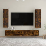 Vegghengt Tv-Benk Røkt Eik 30,5X30X110 Cm