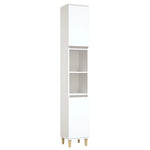 Baderomsskap Hvit 30X30X190 Cm Konstruert Tre