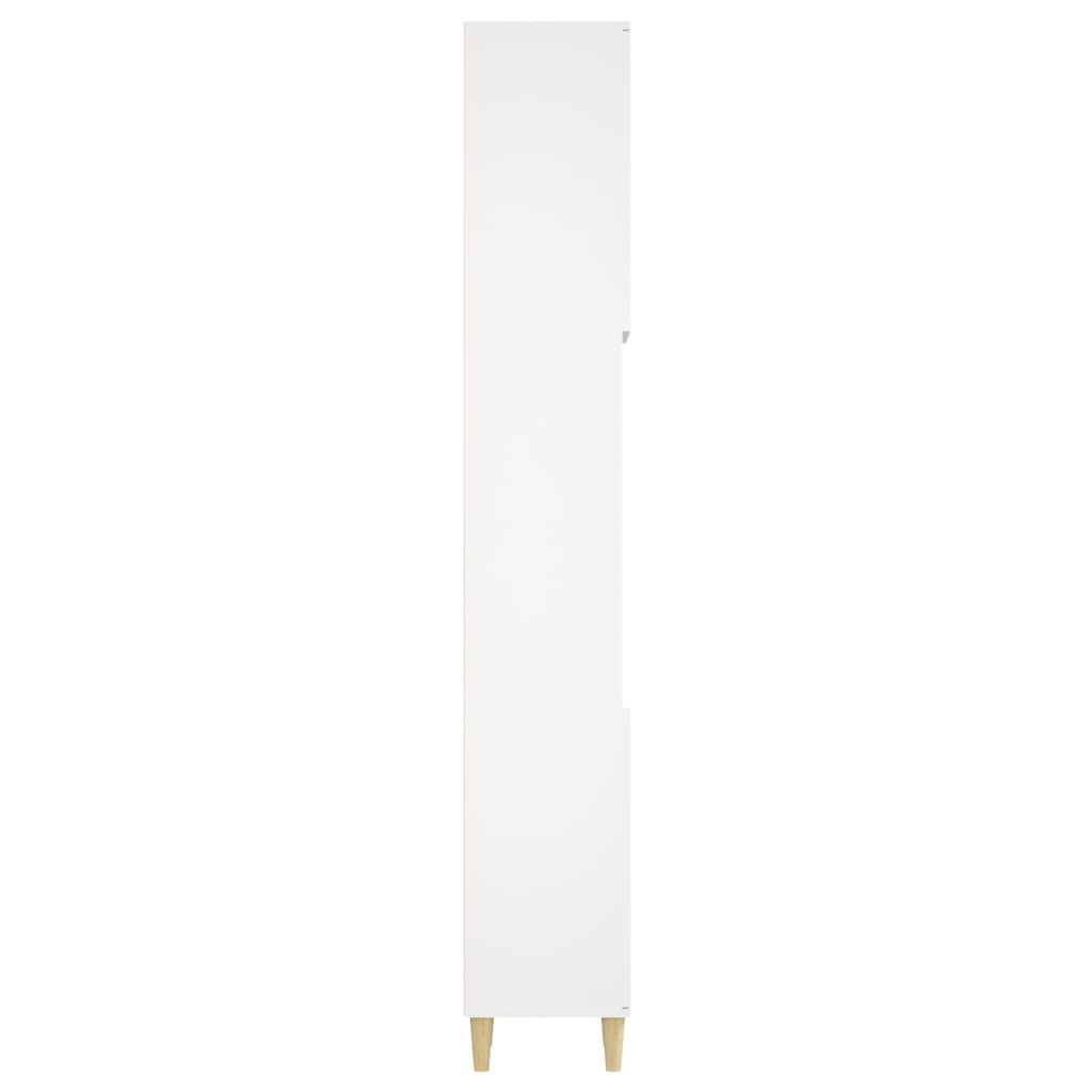 Baderomsskap Hvit 30X30X190 Cm Konstruert Tre