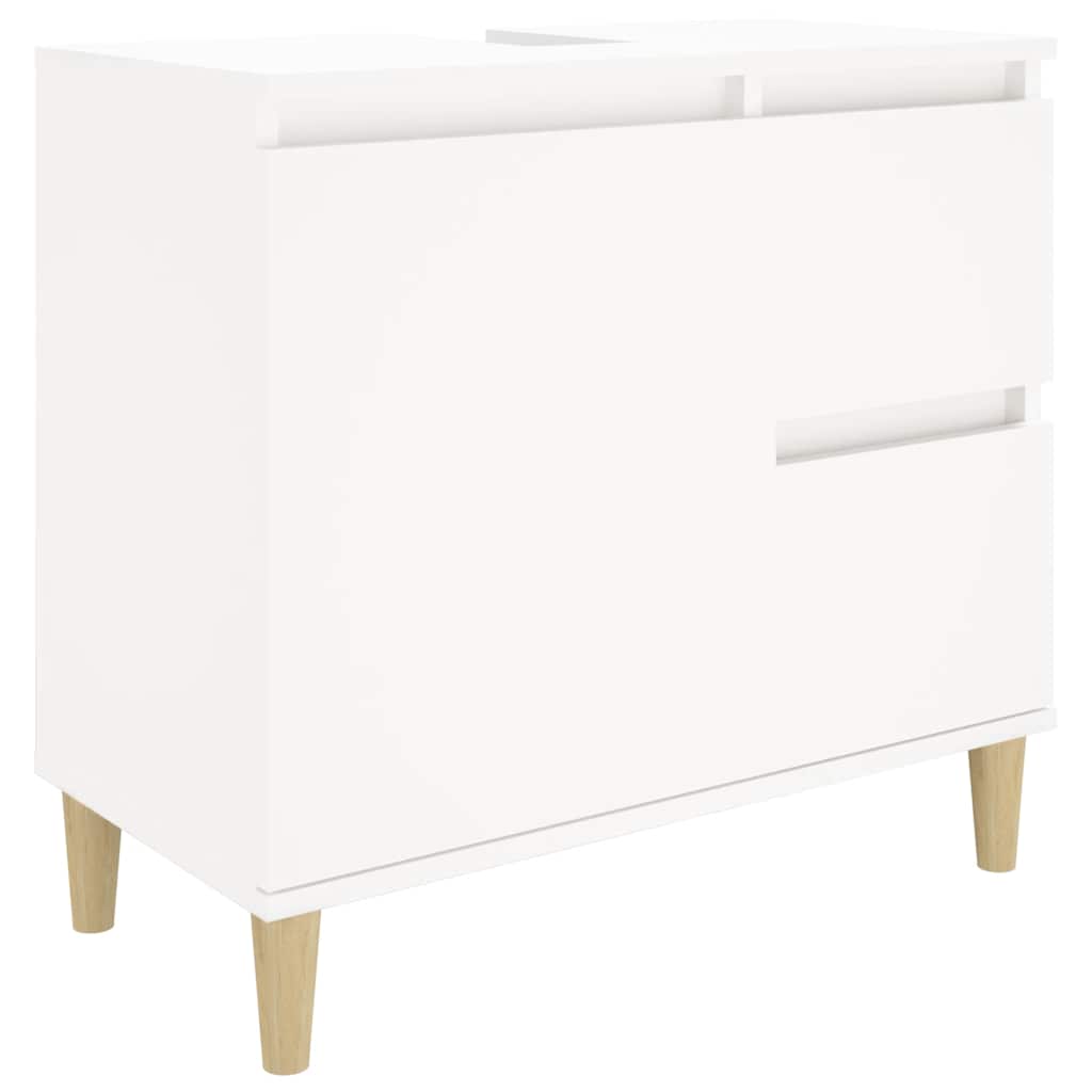 Baderomsskap Hvit 65X33X60 Cm Konstruert Tre