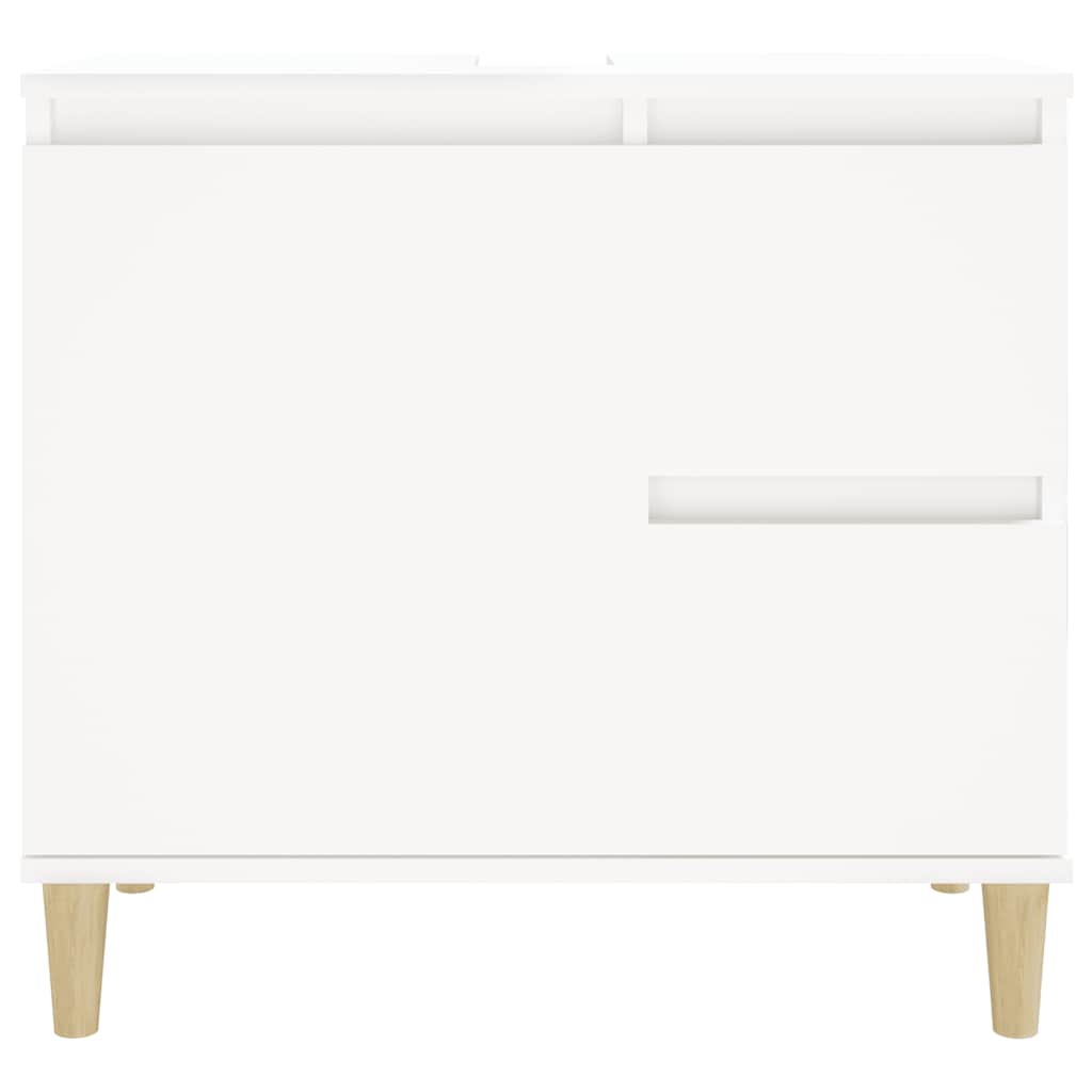 Baderomsskap Hvit 65X33X60 Cm Konstruert Tre