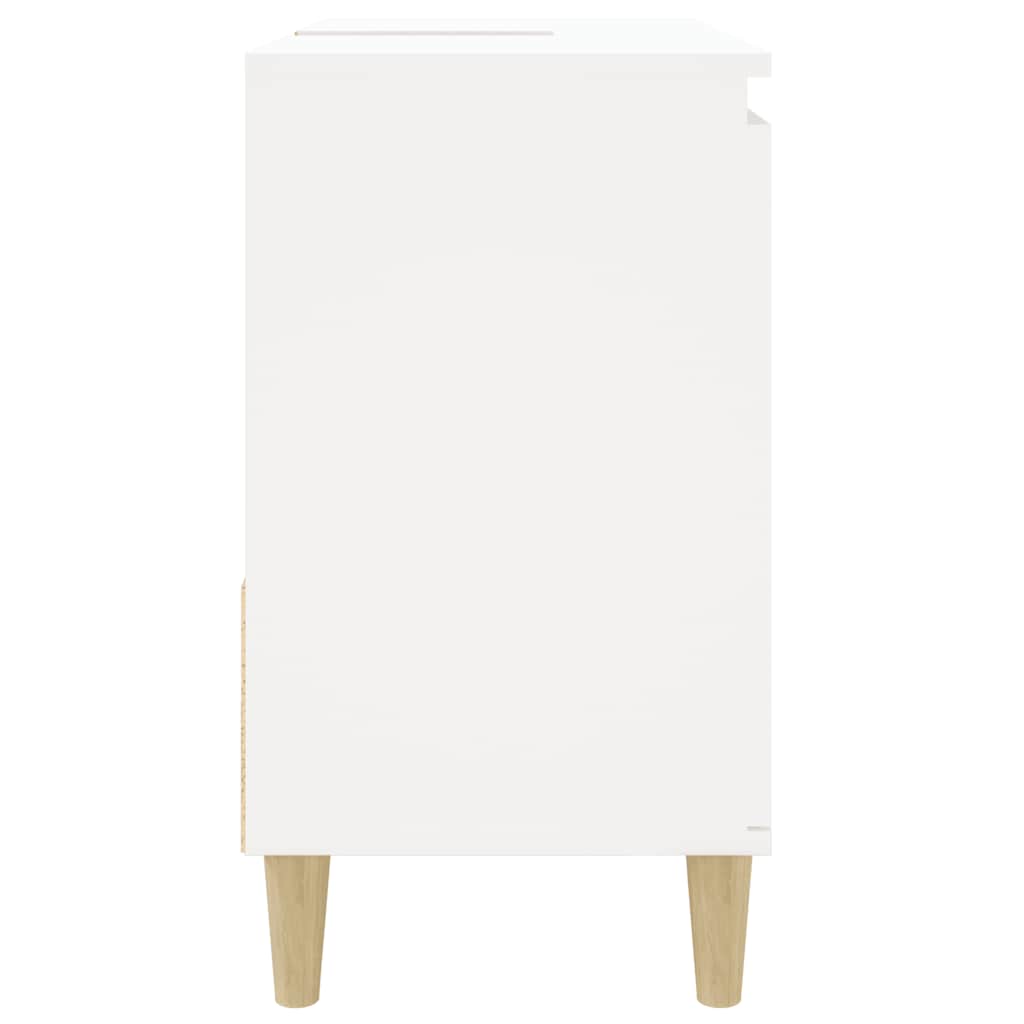 Baderomsskap Hvit 65X33X60 Cm Konstruert Tre
