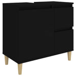 Baderomsskap Svart 65X33X60 Cm Konstruert Tre