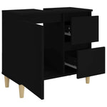Baderomsskap Svart 65X33X60 Cm Konstruert Tre